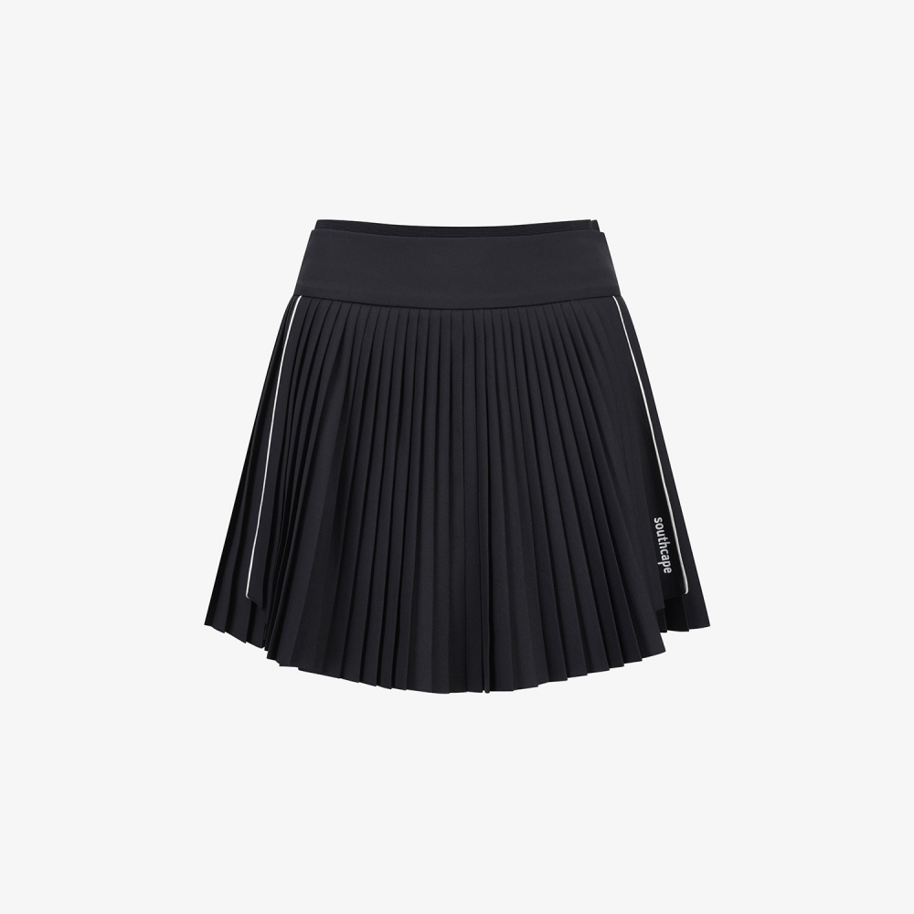 Logo Flared Pleated Skirt_DA