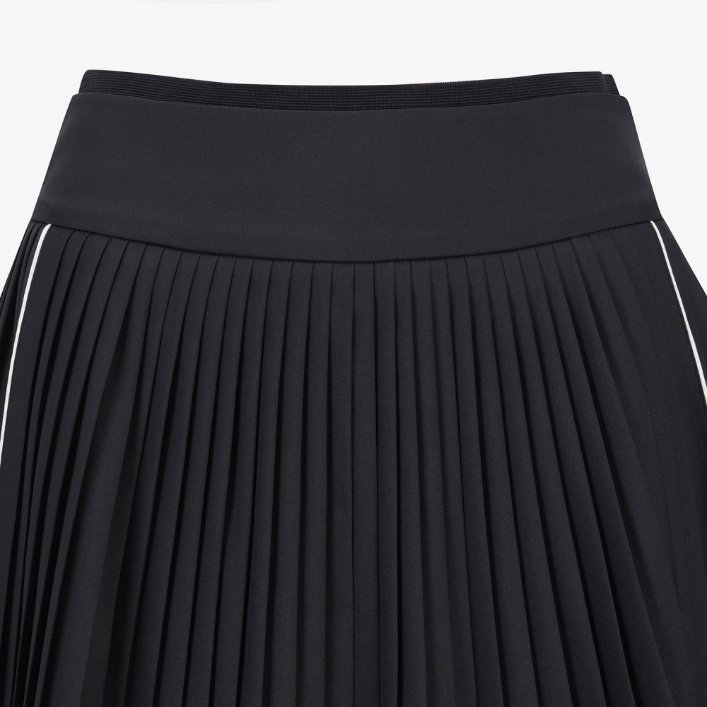 Logo Flared Pleated Skirt_DA