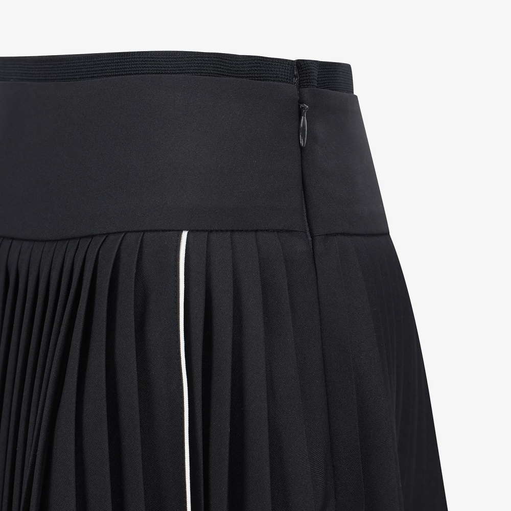 Logo Flared Pleated Skirt_DA