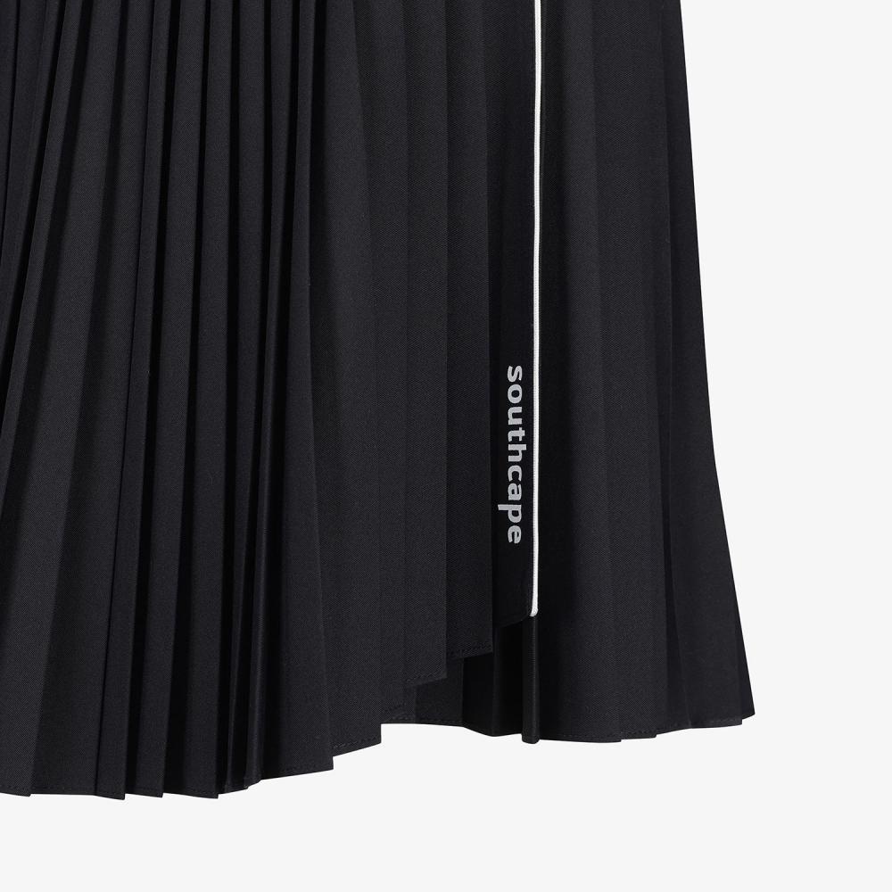 Logo Flared Pleated Skirt_DA