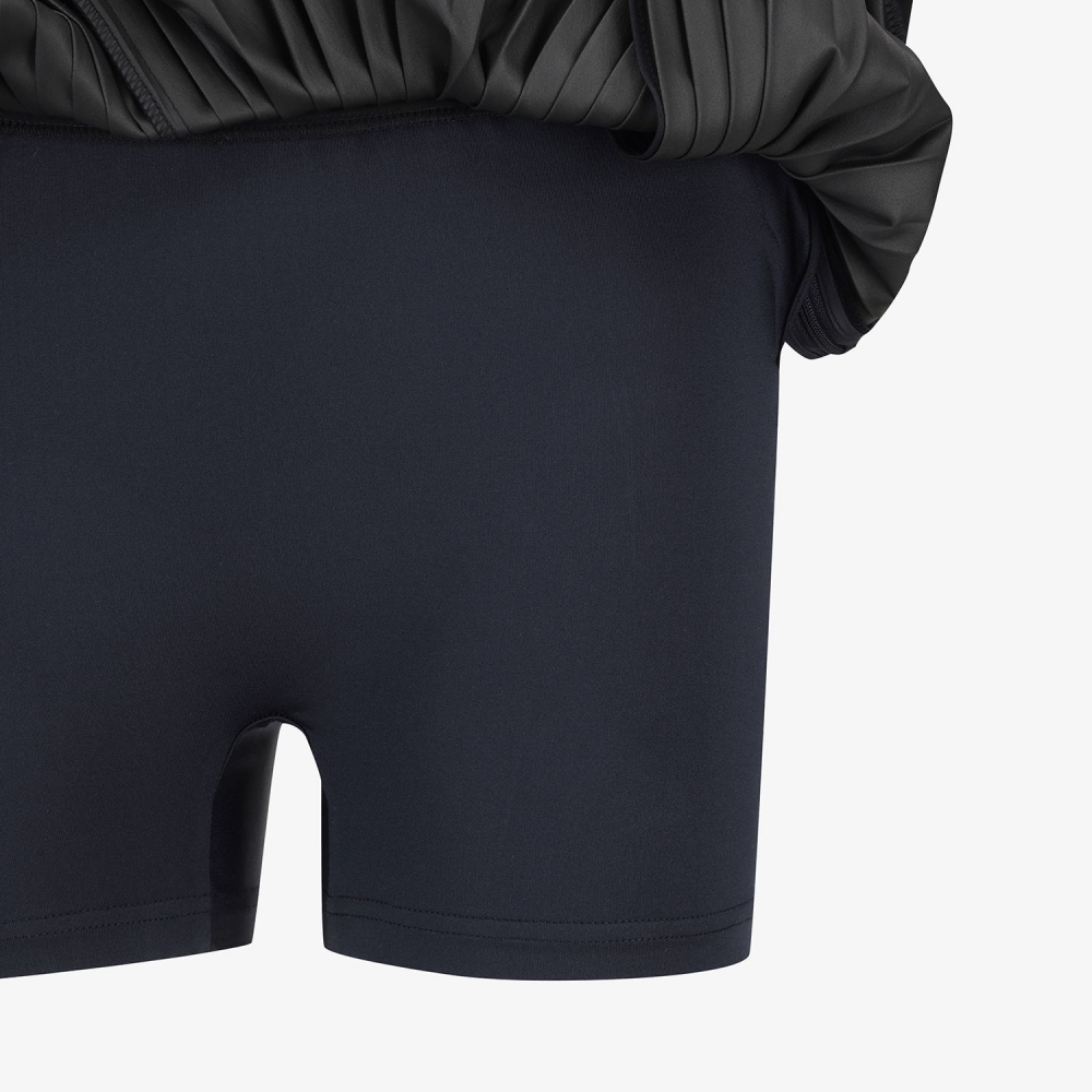 Logo Flared Pleated Skirt_DA