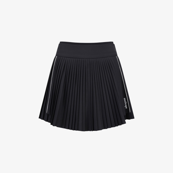 Logo Flared Pleated Skirt_DA