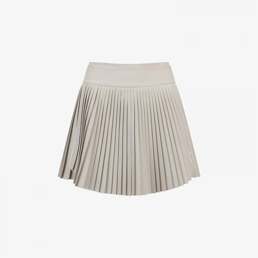 Logo Flared Pleated Skirt_SD