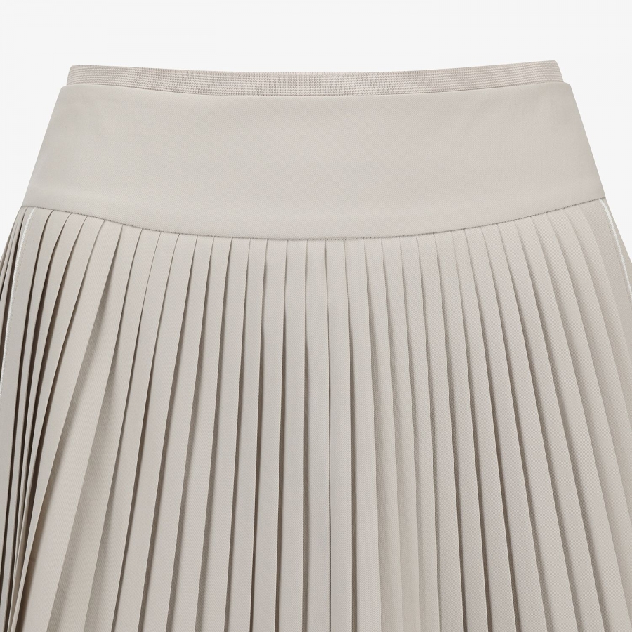 Logo Flared Pleated Skirt_SD