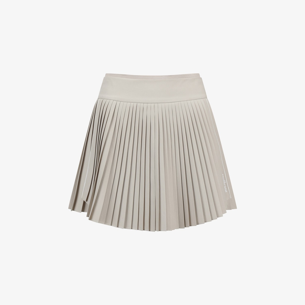 Logo Flared Pleated Skirt_SD