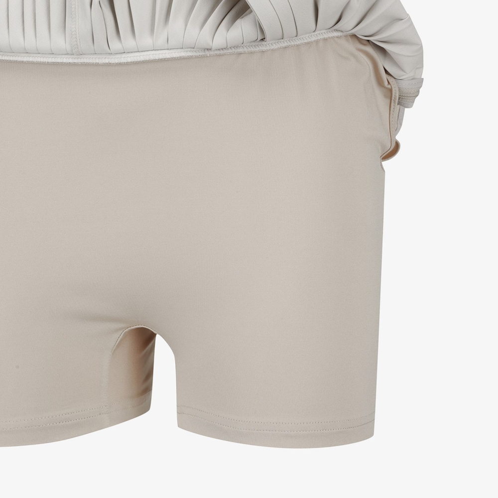 Logo Flared Pleated Skirt_SD