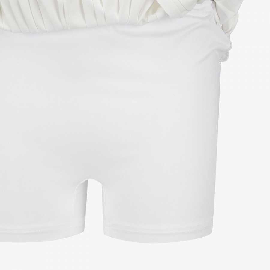 Logo Flared Pleated Skirt_WT