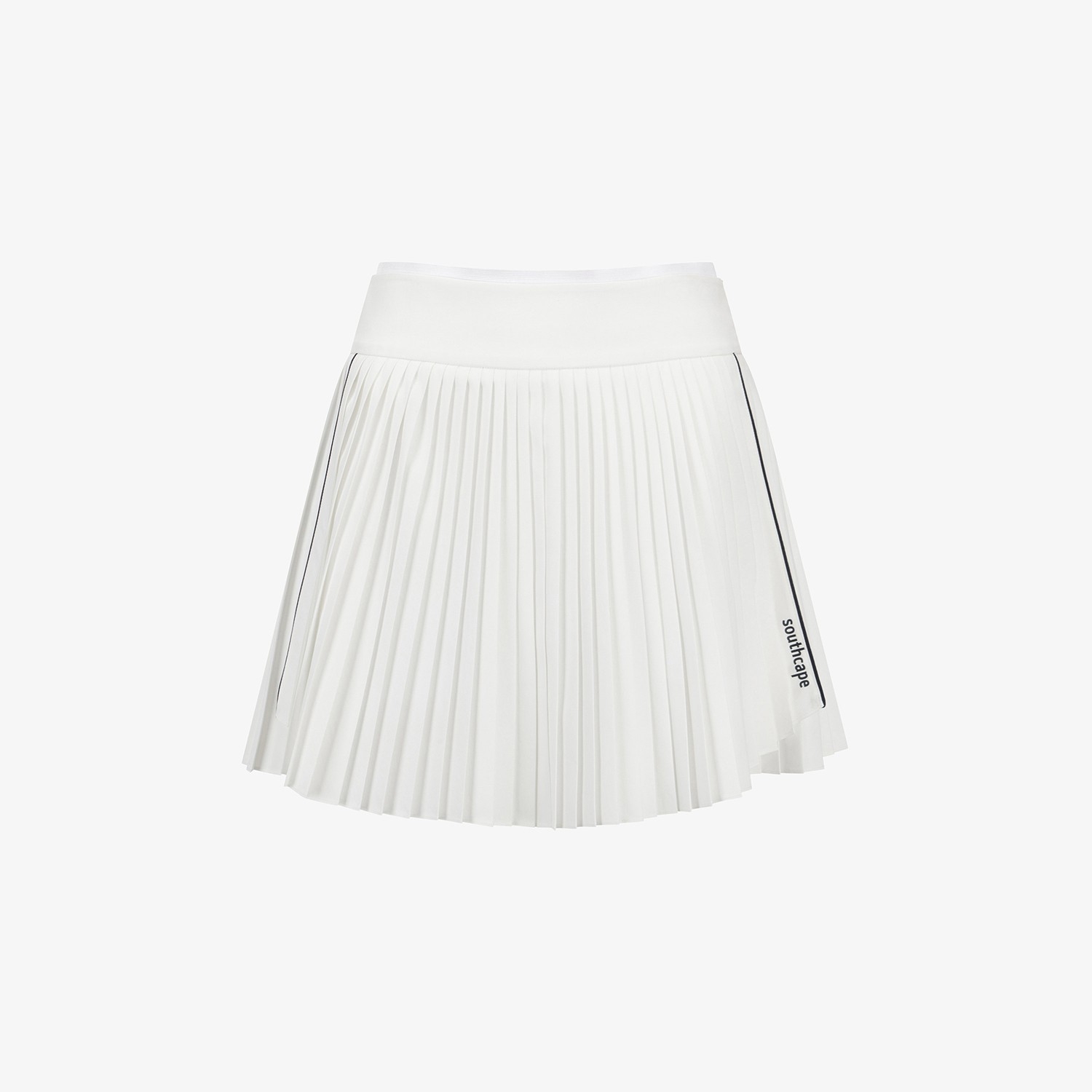 Logo Flared Pleated Skirt_WT