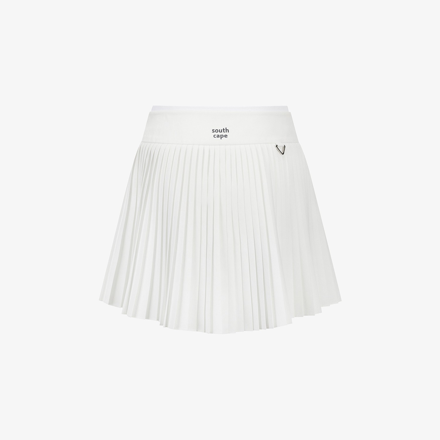 Logo Flared Pleated Skirt_WT