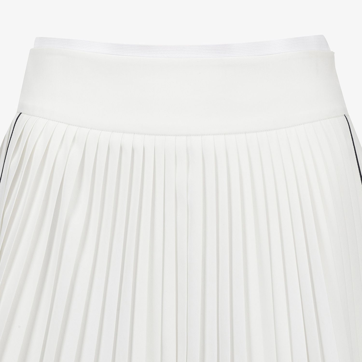Logo Flared Pleated Skirt_WT