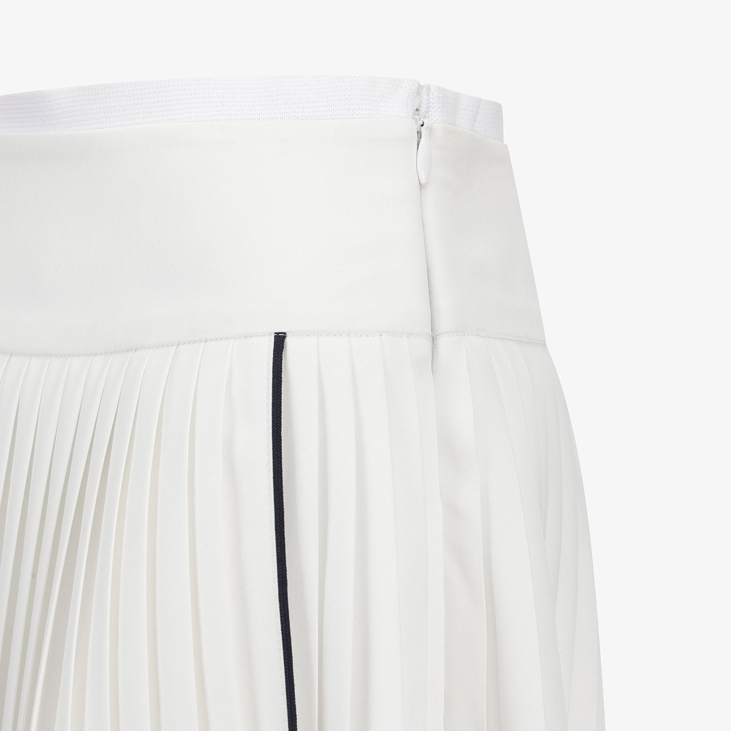 Logo Flared Pleated Skirt_WT