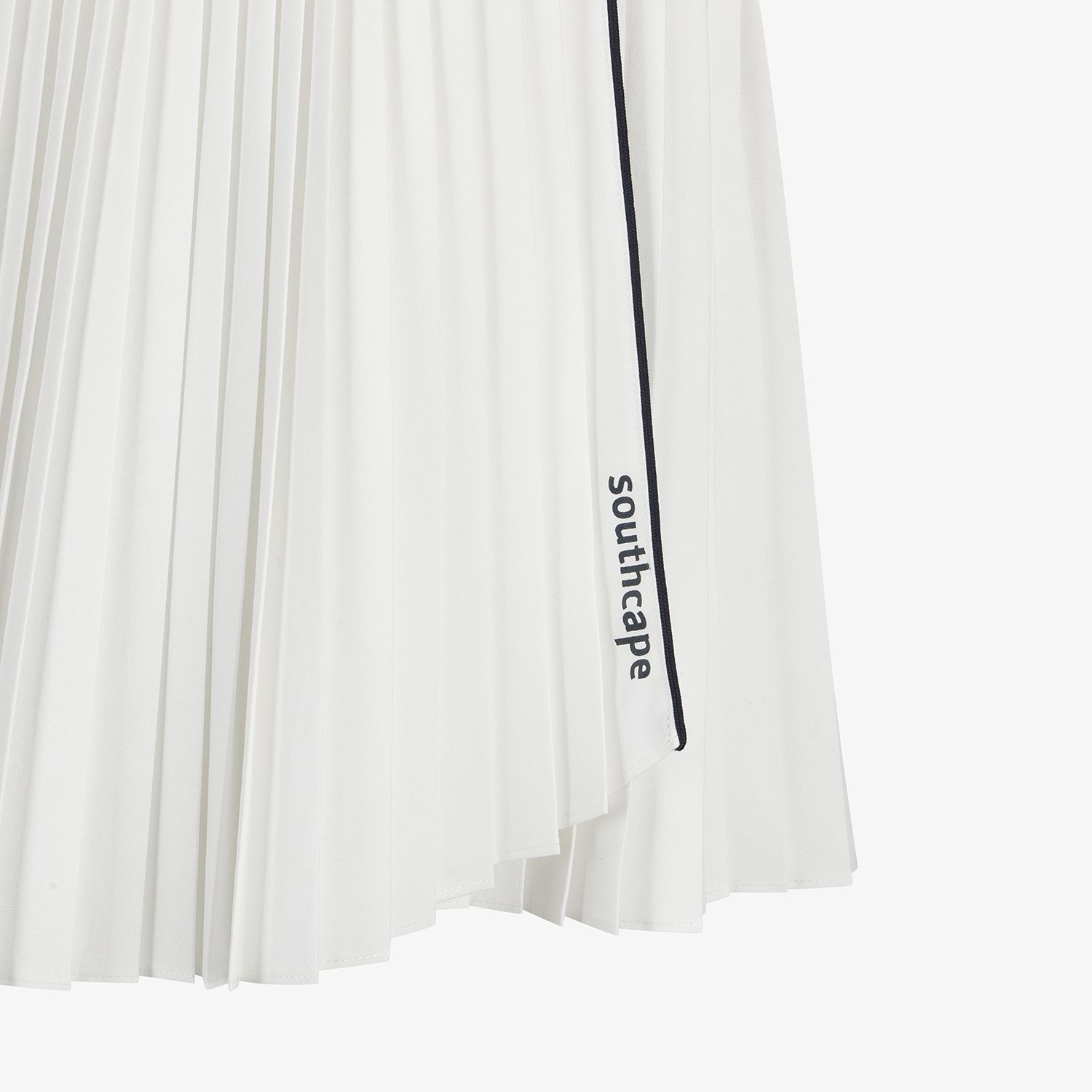 Logo Flared Pleated Skirt_WT