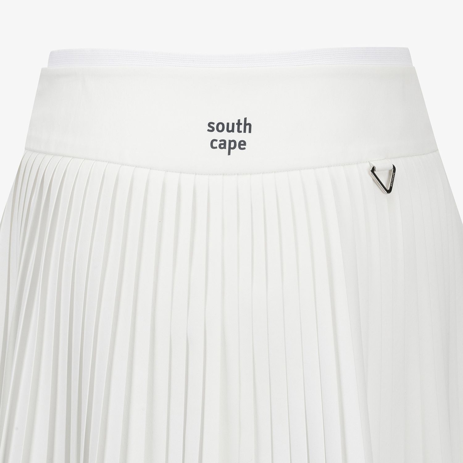 Logo Flared Pleated Skirt_WT