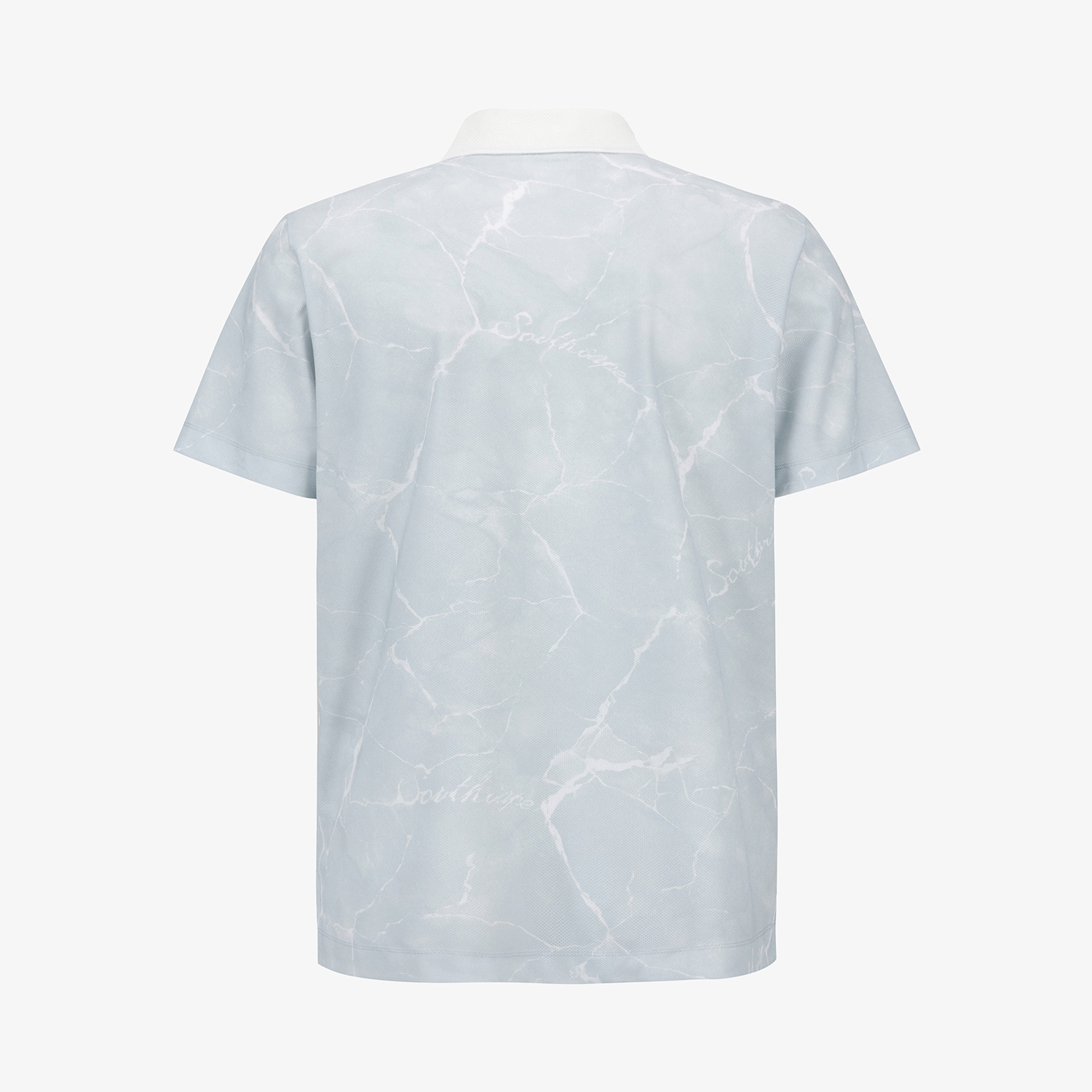 All-Over Marble Print Mesh T-Shirt_GY