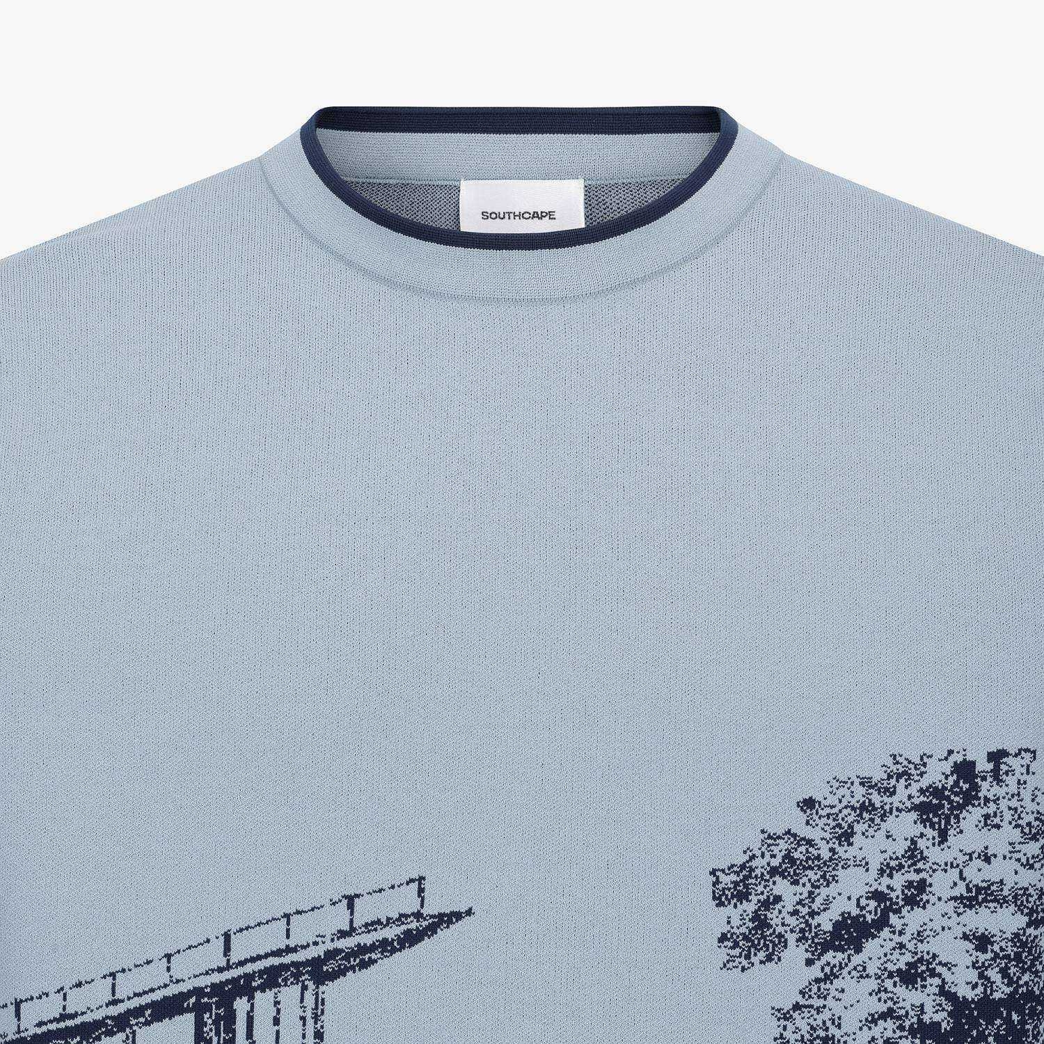 Namhae Heritage Jacquard Contrast Line Knit Pullover_DB