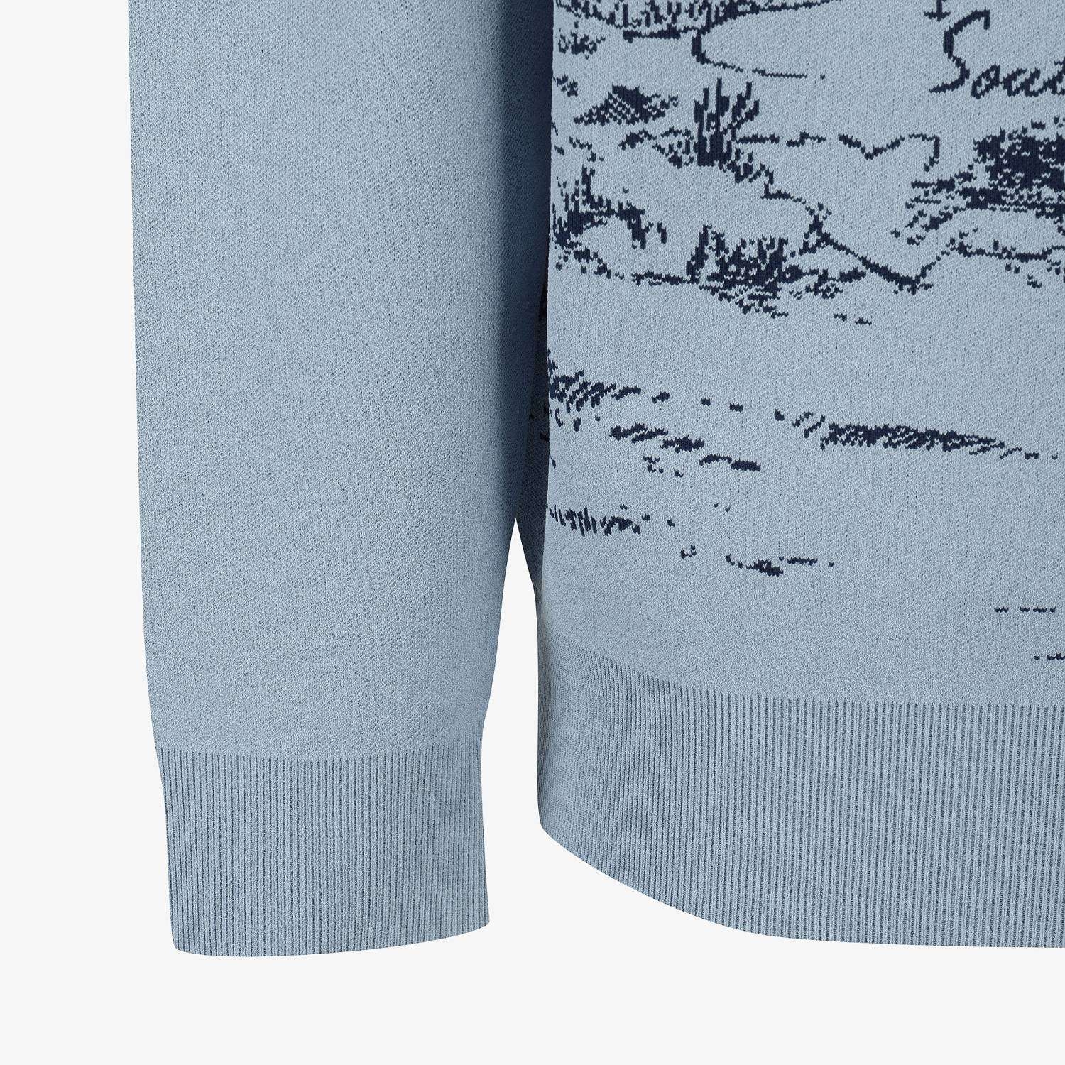 Namhae Heritage Jacquard Contrast Line Knit Pullover_DB