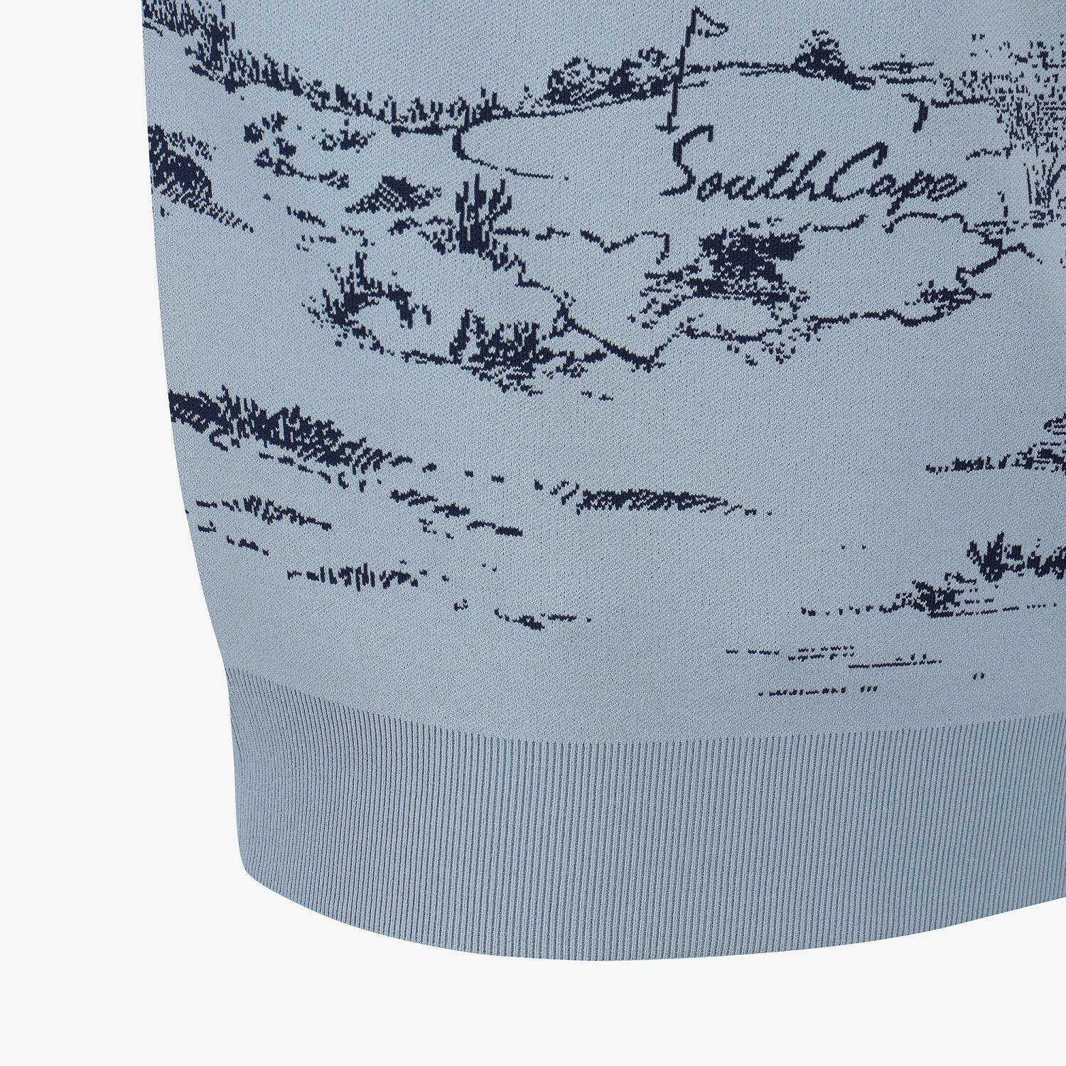 Namhae Heritage Jacquard Contrast Line Knit Pullover_DB