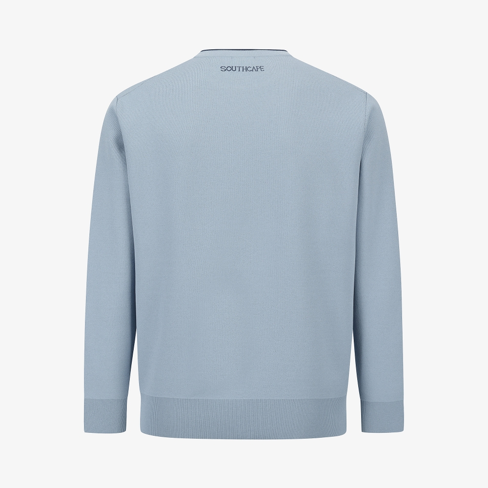 Namhae Heritage Jacquard Contrast Line Knit Pullover_DB