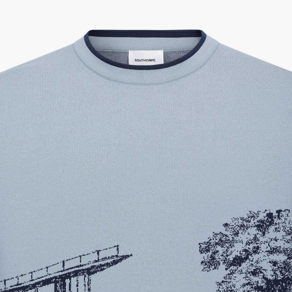 Namhae Heritage Jacquard Contrast Line Knit Pullover_DB