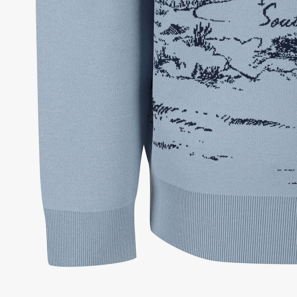 Namhae Heritage Jacquard Contrast Line Knit Pullover_DB