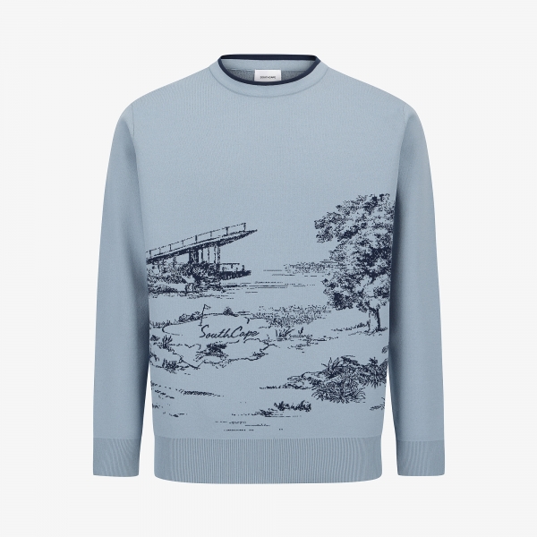 Namhae Heritage Jacquard Contrast Line Knit Pullover_DB