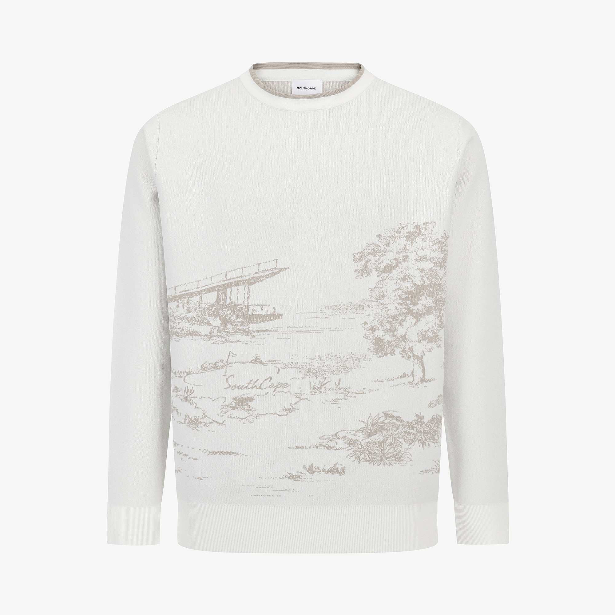 Namhae Heritage Jacquard Contrast Line Knit Pullover_IV