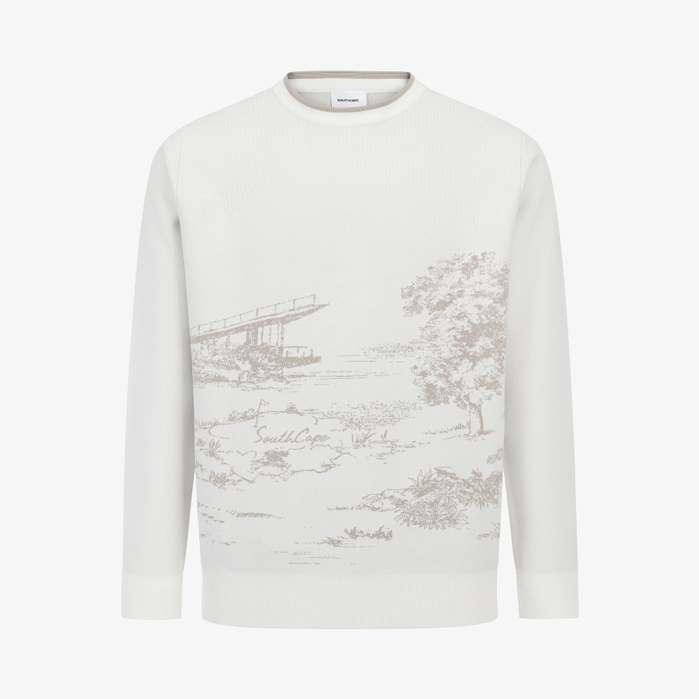 Namhae Heritage Jacquard Contrast Line Knit Pullover_IV