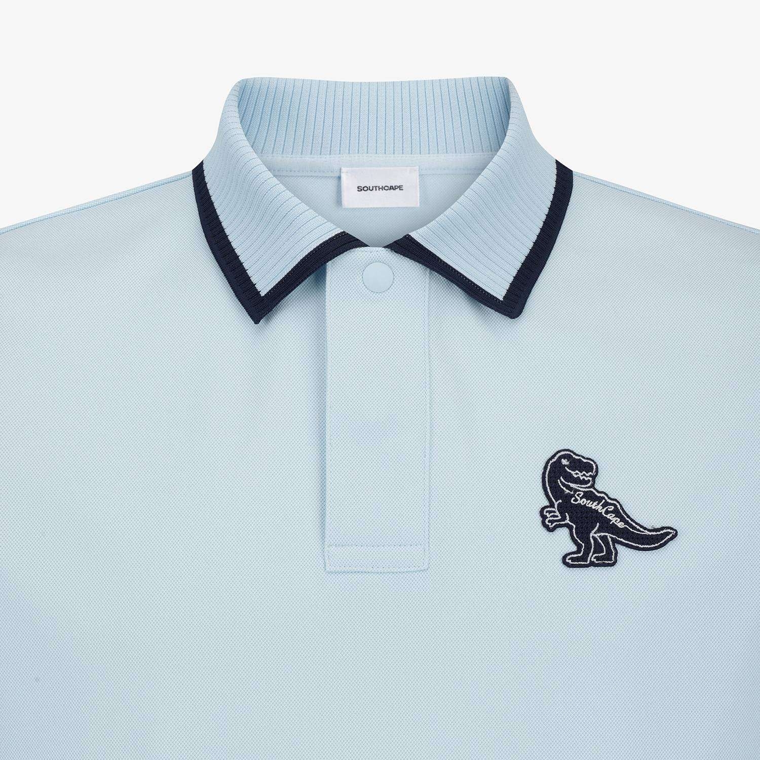 Buddy Contrast Line Collar T-Shirt_LB