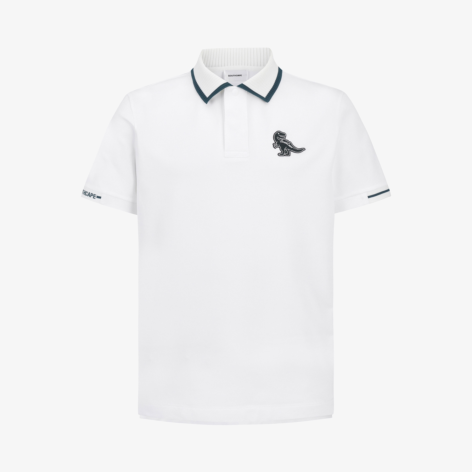 Buddy Contrast Line Collar T-Shirt_WT
