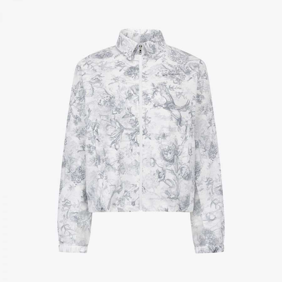Blossom Pattern Zip-Up Jumper_GY