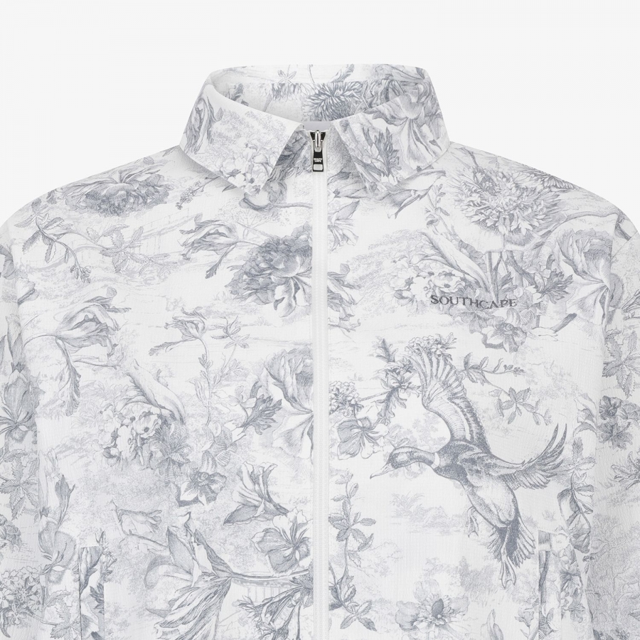 Blossom Pattern Zip-Up Jumper_GY