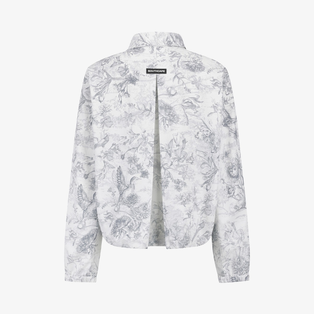 Blossom Pattern Zip-Up Jumper_GY