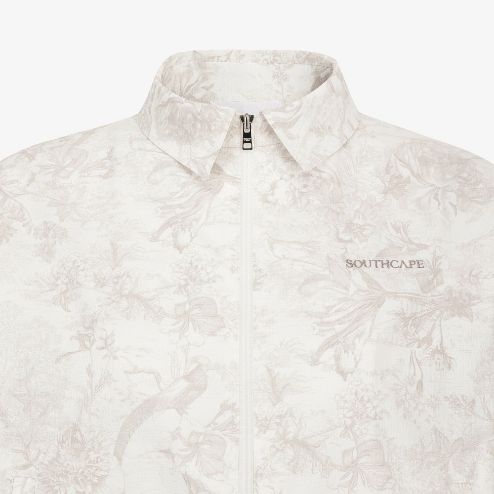 Blossom Pattern Zip-Up Jumper_LE
