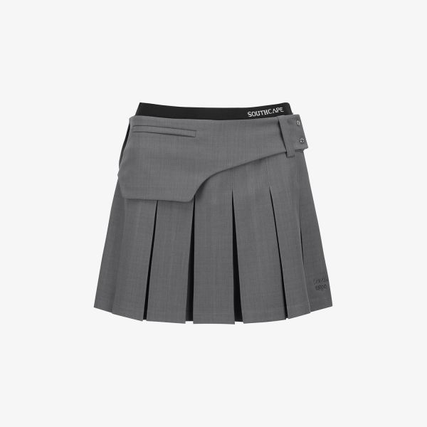 Belt Bag Pleated Skirt_ GY