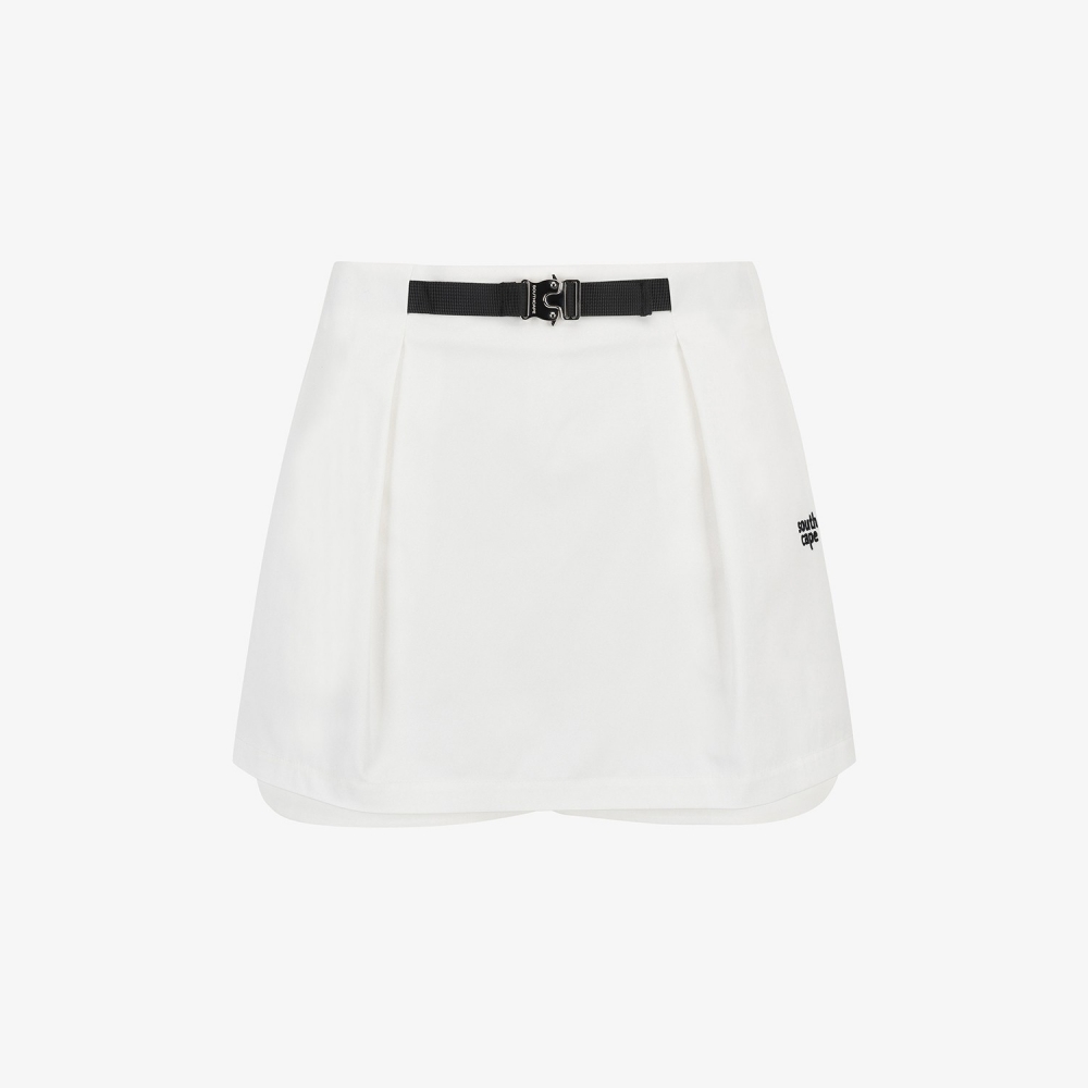 Logo Belt H-Line Skirt Pants_WT