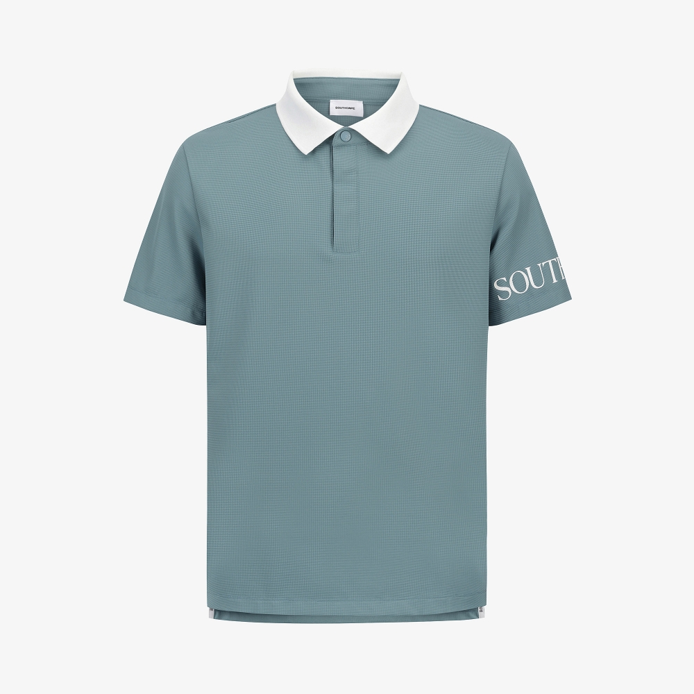 Sleeve Logo Contrast Collar T-Shirt_DB