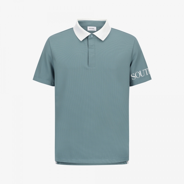 Sleeve Logo Contrast Collar T-Shirt_DB