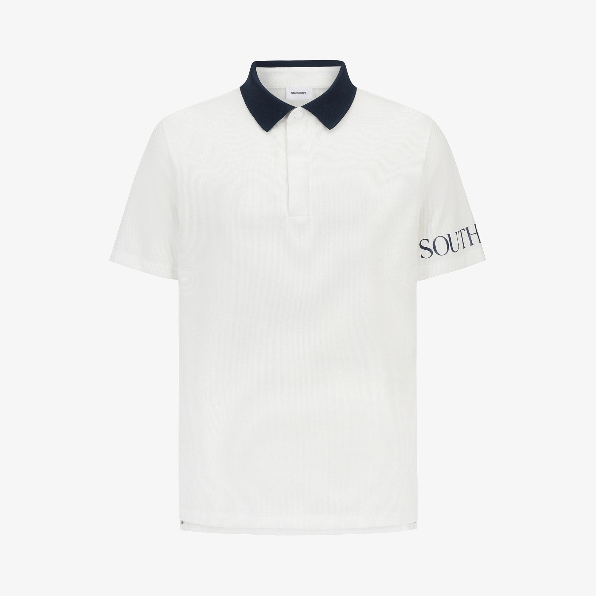 Sleeve Logo Contrast Collar T-Shirt_WT