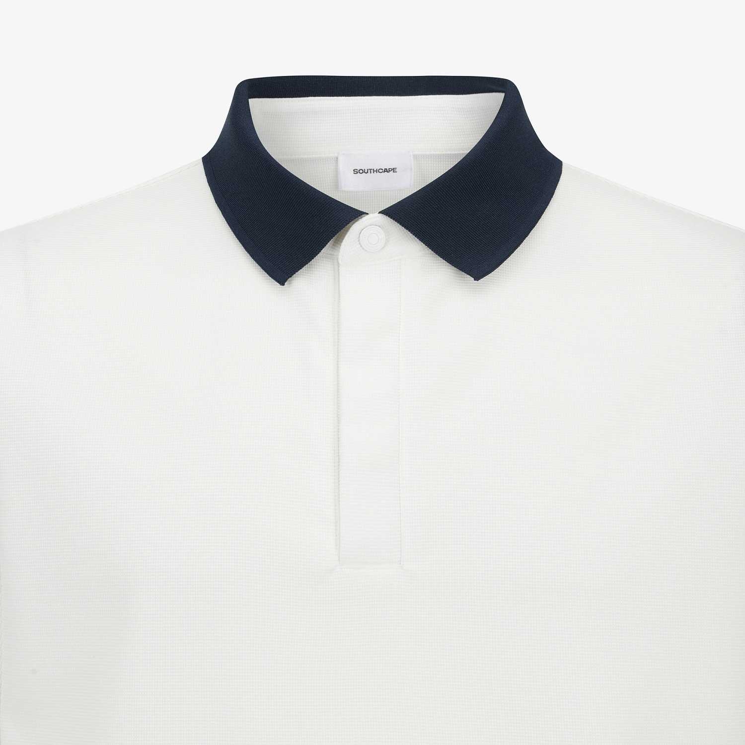 Sleeve Logo Contrast Collar T-Shirt_WT