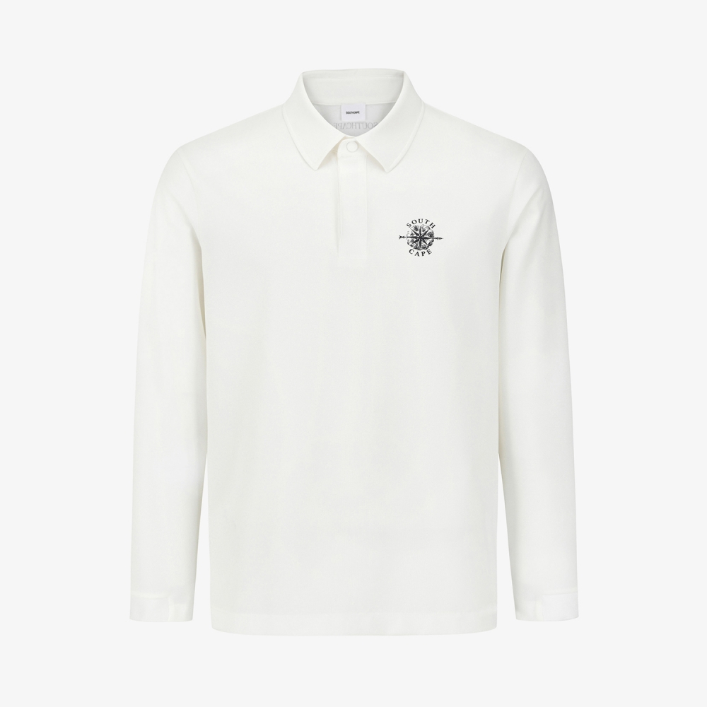 Southcross Logo Sleeve-Banded Collared T-Shirt_WT