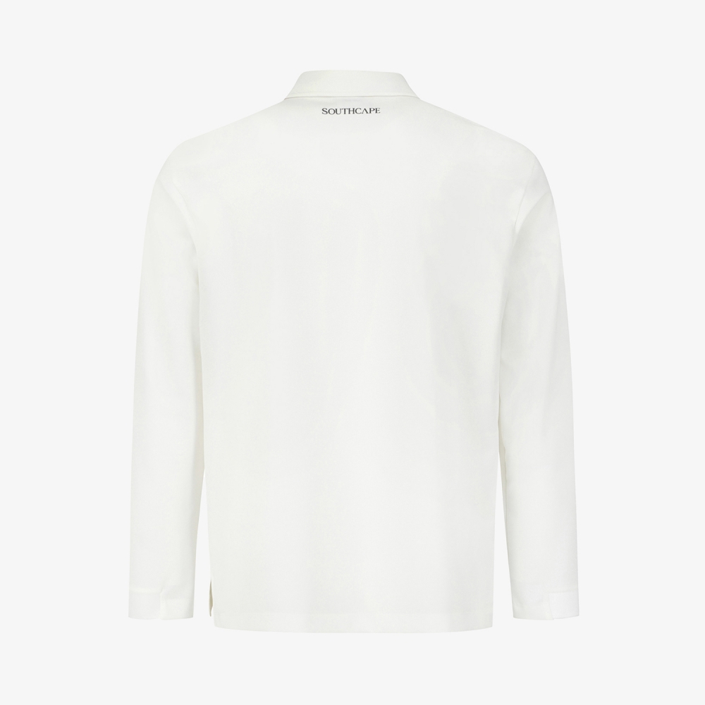 Southcross Logo Sleeve-Banded Collared T-Shirt_WT