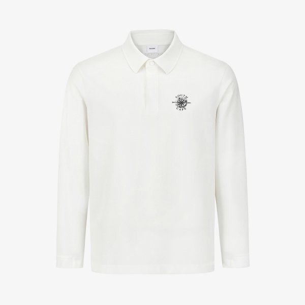 Southcross Logo Sleeve-Banded Collared T-Shirt_WT