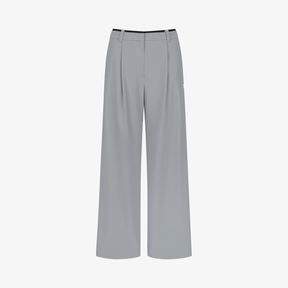 Cool-Touch Waist-Banding Two-Tuck Wide Pants_GY