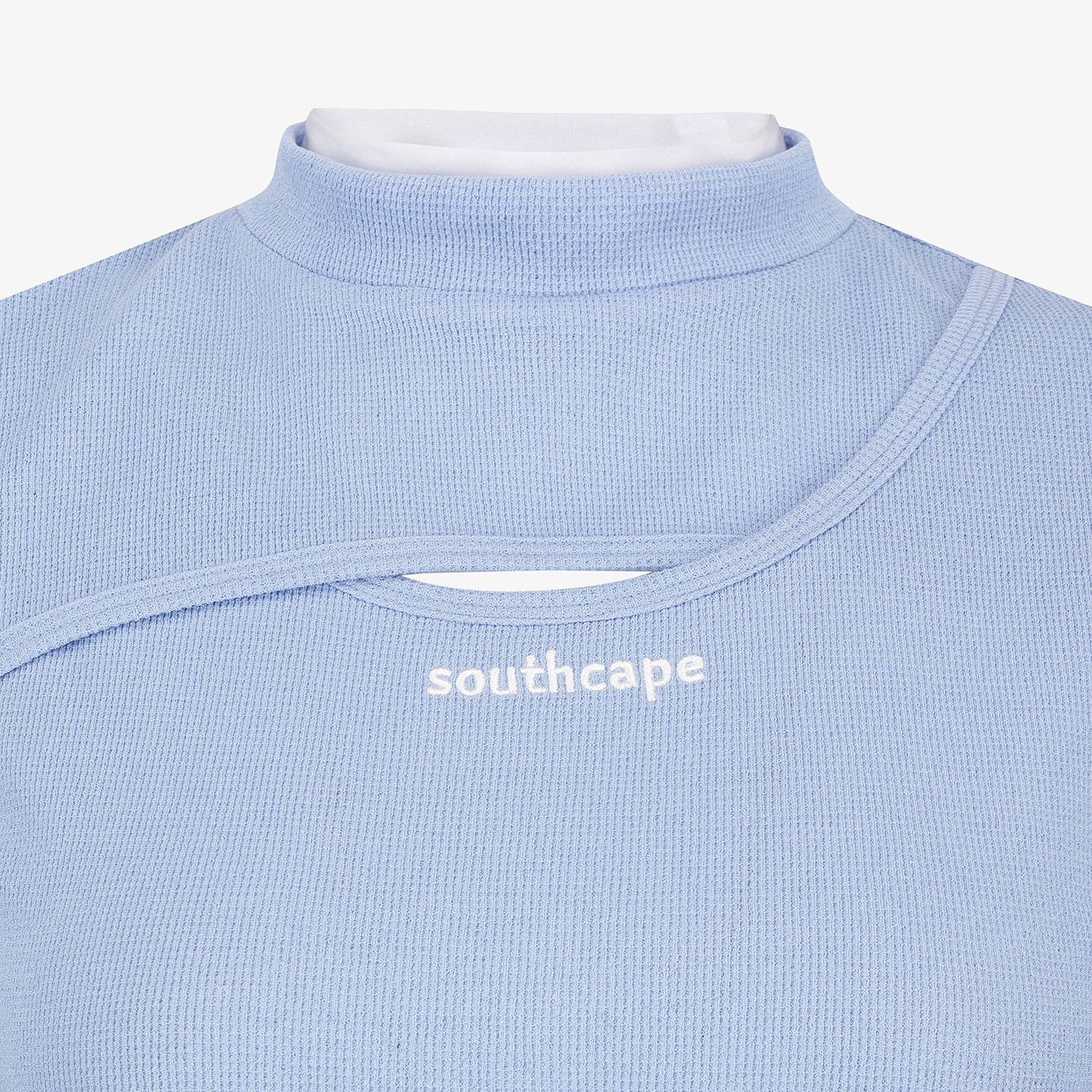 Waffle Texture Layered T-Shirt_BL
