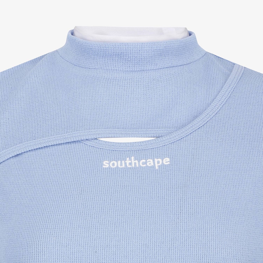 Waffle Texture Layered T-Shirt_BL