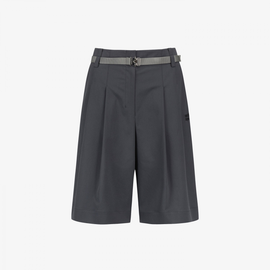 Belt-Point Bermuda Pants_BK