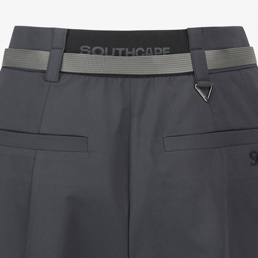 Belt-Point Bermuda Pants_BK