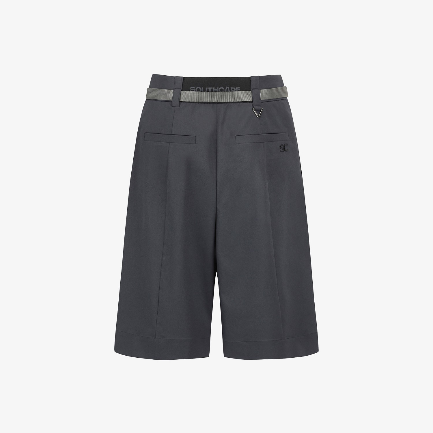 Belt-Point Bermuda Pants_BK