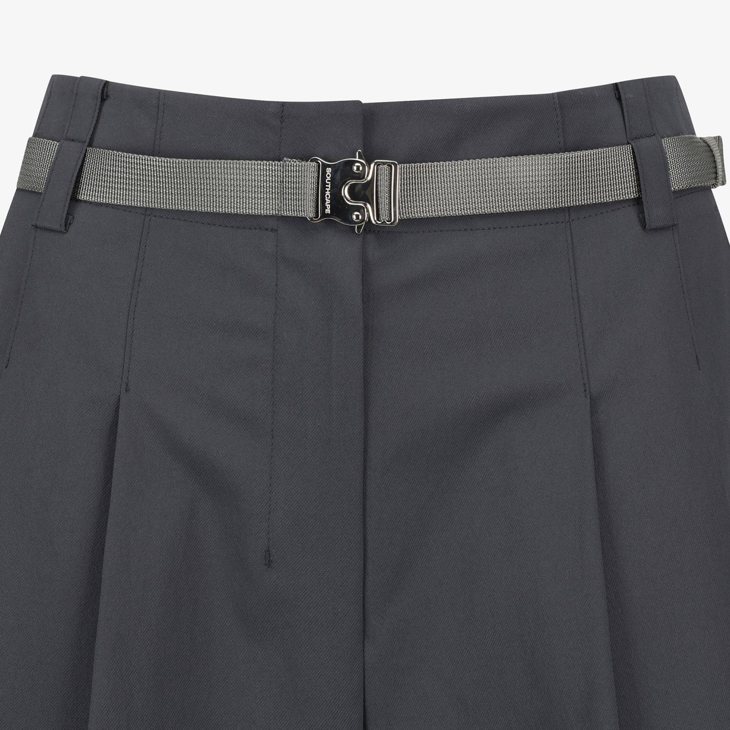Belt-Point Bermuda Pants_BK