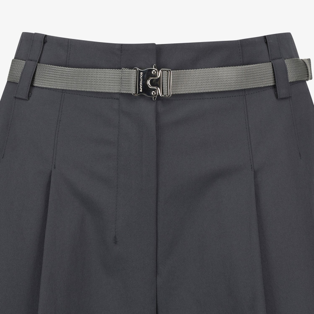 Belt-Point Bermuda Pants_BK